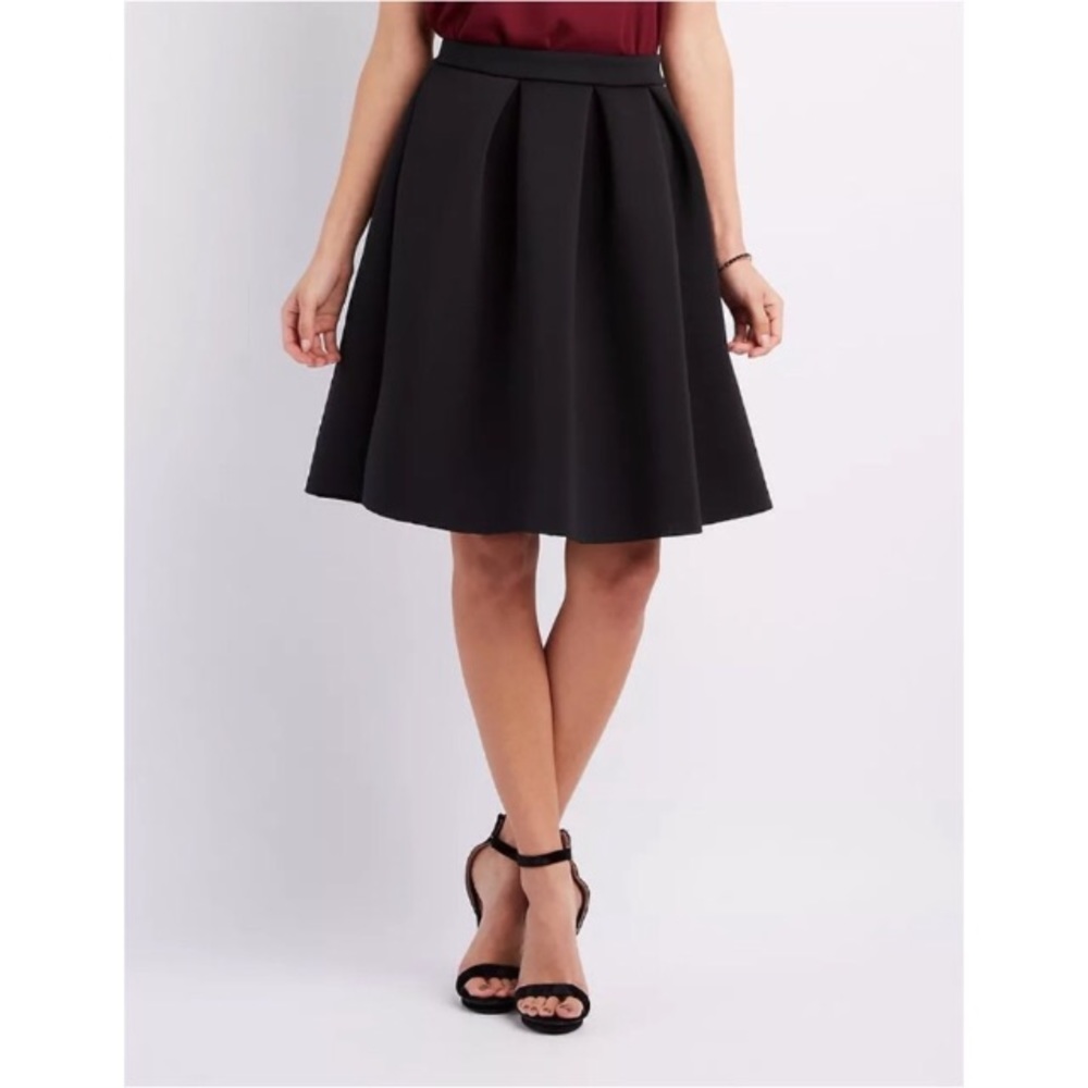 Trendy Pleated Zip Up A Line Flared Midi Skirt - Picture 5 of 5